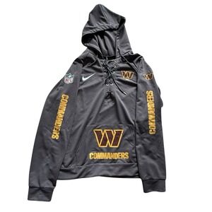 Nike NFL Team Hoodie Washington Commanders Mens L Gray Pullover Therma Fit